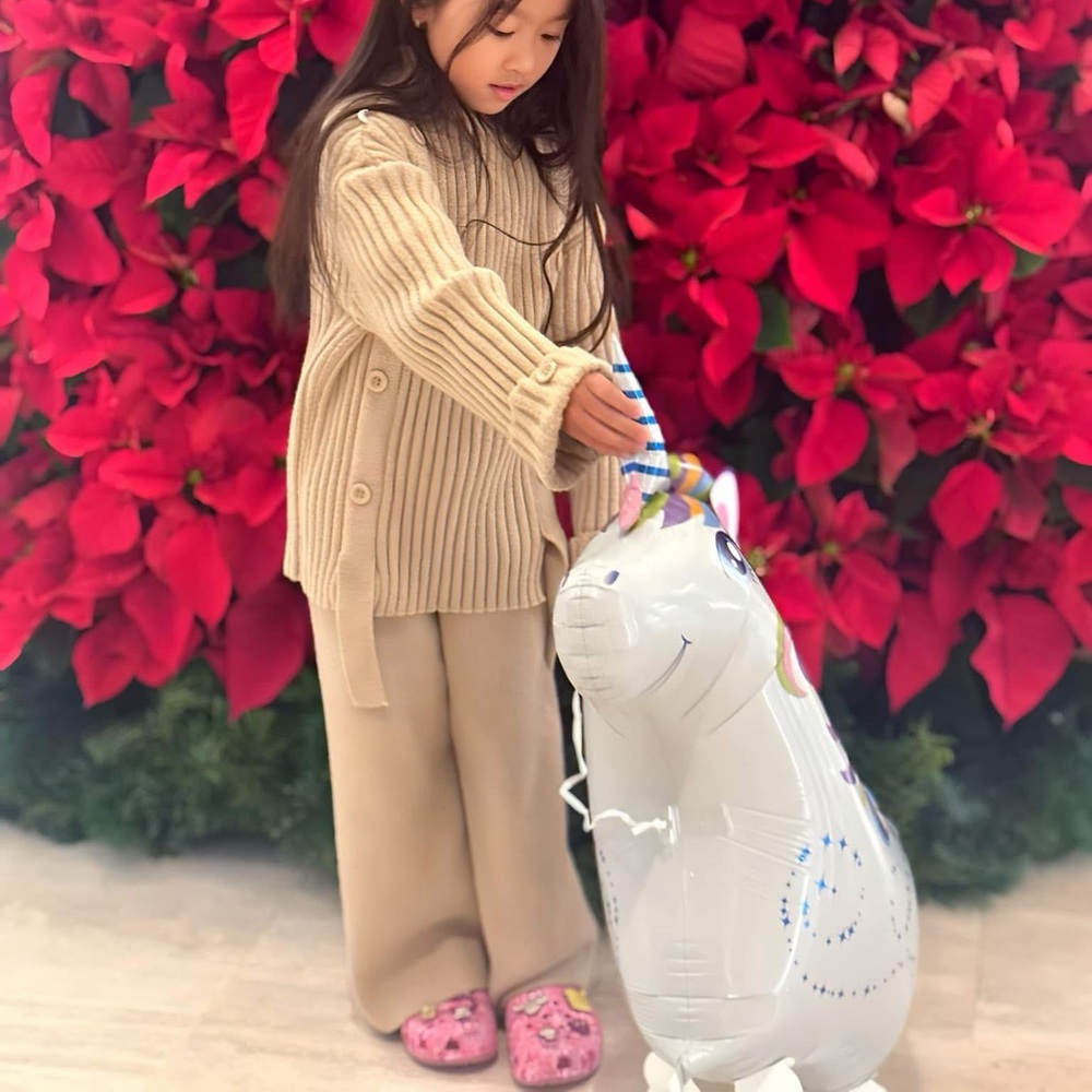 Beige Ribbed Sweater for Kids